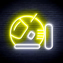 advpro-astronaut-helmet-ultra-bright-led-neon-sign-fnu0292 - White & Yellow