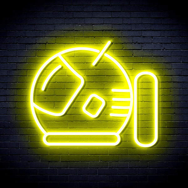 advpro-astronaut-helmet-ultra-bright-led-neon-sign-fnu0292 - Yellow