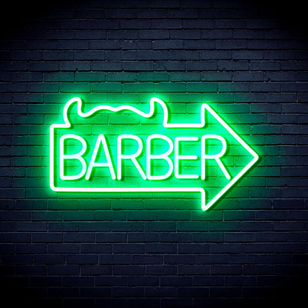 advpro-barber-sign-with-arrow-ultra-bright-led-neon-sign-fnu0294 - Green