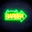 advpro-barber-sign-with-arrow-ultra-bright-led-neon-sign-fnu0294 - Green & Yellow