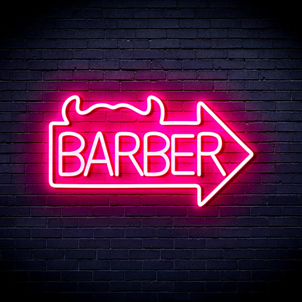 advpro-barber-sign-with-arrow-ultra-bright-led-neon-sign-fnu0294 - Pink