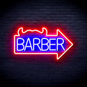 advpro-barber-sign-with-arrow-ultra-bright-led-neon-sign-fnu0294 - Red & Blue