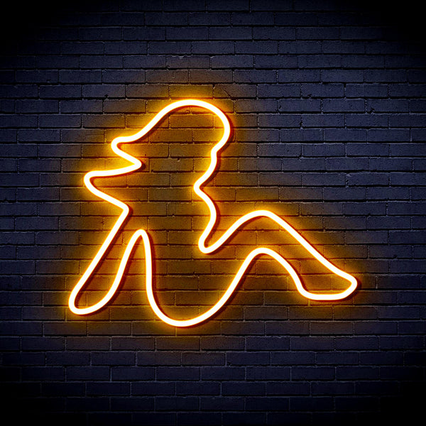 advpro-sexy-lady-ultra-bright-led-neon-sign-fnu0297 - Golden Yellow