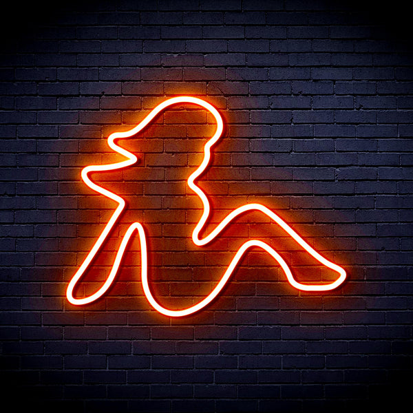 advpro-sexy-lady-ultra-bright-led-neon-sign-fnu0297 - Orange