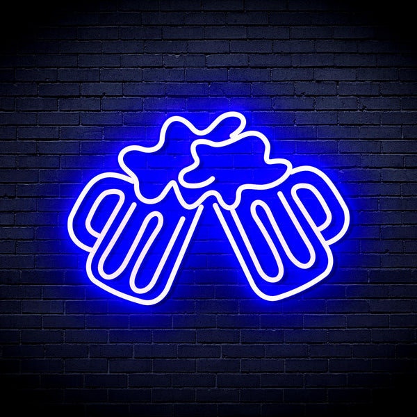 advpro-beer-mugs-ultra-bright-led-neon-sign-fnu0298 - Blue