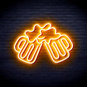 advpro-beer-mugs-ultra-bright-led-neon-sign-fnu0298 - Golden Yellow