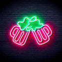 advpro-beer-mugs-ultra-bright-led-neon-sign-fnu0298 - Green & Pink