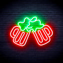 advpro-beer-mugs-ultra-bright-led-neon-sign-fnu0298 - Green & Red
