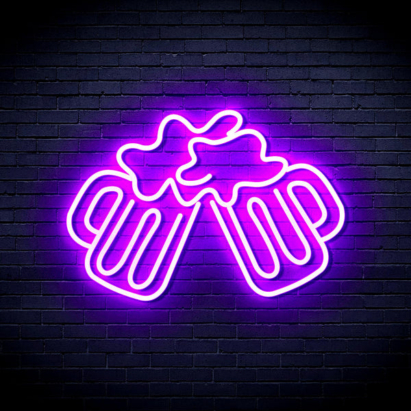 advpro-beer-mugs-ultra-bright-led-neon-sign-fnu0298 - Purple