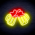 advpro-beer-mugs-ultra-bright-led-neon-sign-fnu0298 - Red & Yellow