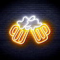 advpro-beer-mugs-ultra-bright-led-neon-sign-fnu0298 - White & Golden Yellow
