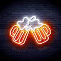 advpro-beer-mugs-ultra-bright-led-neon-sign-fnu0298 - White & Orange