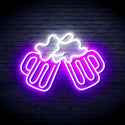 advpro-beer-mugs-ultra-bright-led-neon-sign-fnu0298 - White & Purple