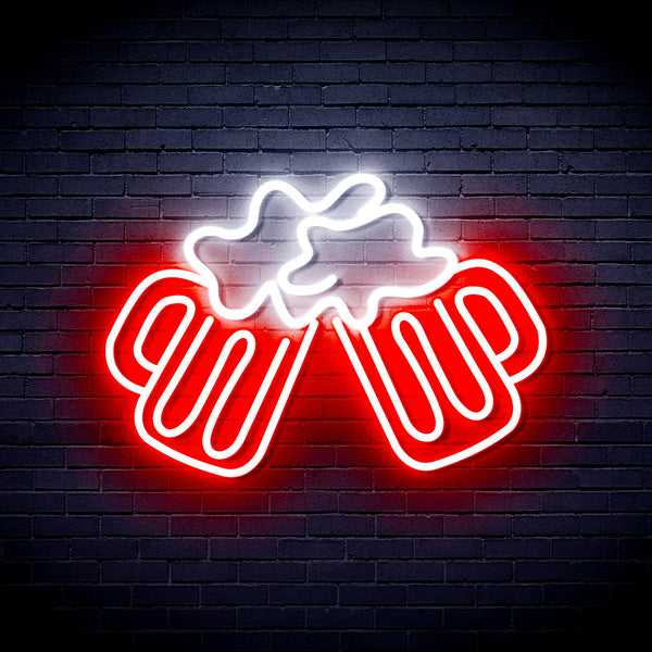 advpro-beer-mugs-ultra-bright-led-neon-sign-fnu0298 - White & Red