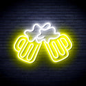 advpro-beer-mugs-ultra-bright-led-neon-sign-fnu0298 - White & Yellow