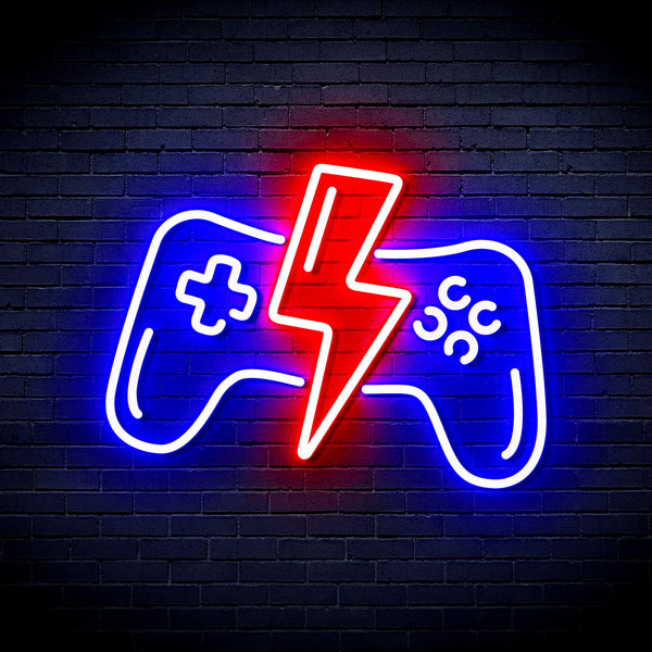 advpro-gamepad-ultra-bright-led-neon-sign-fnu0299 - Blue & Red