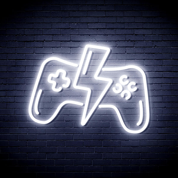 advpro-gamepad-ultra-bright-led-neon-sign-fnu0299 - White