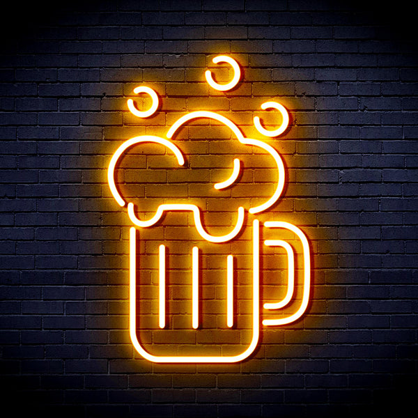 advpro-beer-mug-ultra-bright-led-neon-sign-fnu0302 - Golden Yellow