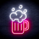 advpro-beer-mug-ultra-bright-led-neon-sign-fnu0302 - White & Pink