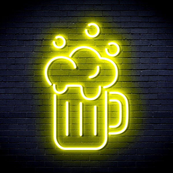 advpro-beer-mug-ultra-bright-led-neon-sign-fnu0302 - Yellow