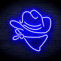 advpro-cowboy-hat-ultra-bright-led-neon-sign-fnu0303 - Blue