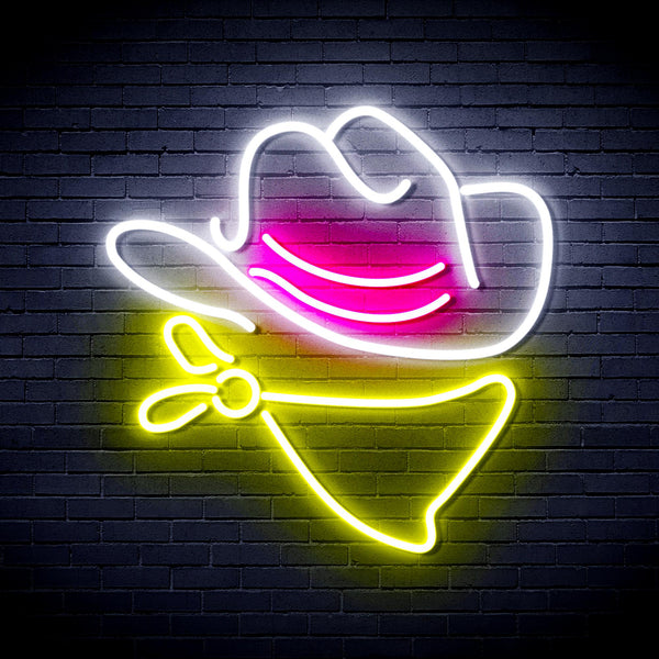 advpro-cowboy-hat-ultra-bright-led-neon-sign-fnu0303 - Multi-Color 8