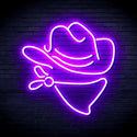 advpro-cowboy-hat-ultra-bright-led-neon-sign-fnu0303 - Purple