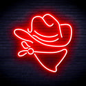 advpro-cowboy-hat-ultra-bright-led-neon-sign-fnu0303 - Red