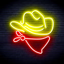 advpro-cowboy-hat-ultra-bright-led-neon-sign-fnu0303 - Red & Yellow