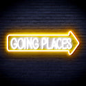 advpro-going-places-with-arrow-ultra-bright-led-neon-sign-fnu0305 - White & Golden Yellow