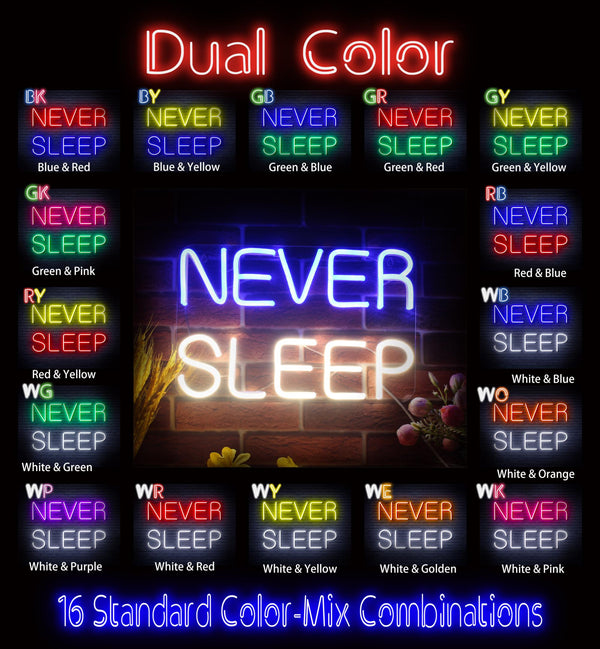 advpro-never-sleep-ultra-bright-led-neon-sign-fnu0306 - Dual-Color