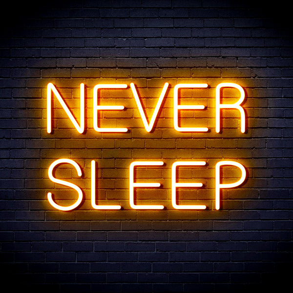 advpro-never-sleep-ultra-bright-led-neon-sign-fnu0306 - Golden Yellow