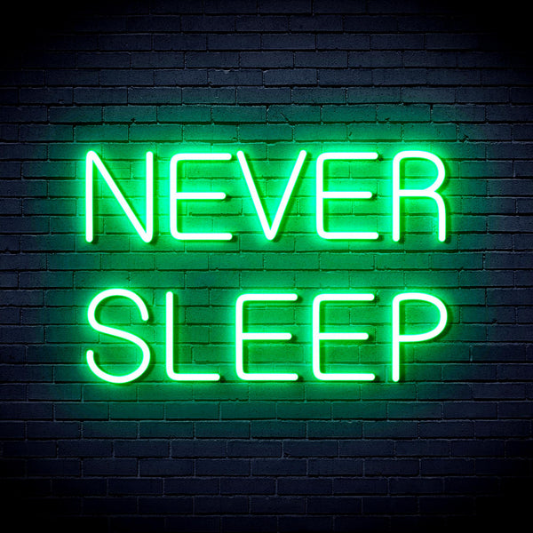 advpro-never-sleep-ultra-bright-led-neon-sign-fnu0306 - Green
