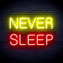 advpro-never-sleep-ultra-bright-led-neon-sign-fnu0306 - Red & Yellow