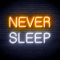 advpro-never-sleep-ultra-bright-led-neon-sign-fnu0306 - White & Golden Yellow