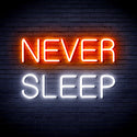 advpro-never-sleep-ultra-bright-led-neon-sign-fnu0306 - White & Orange