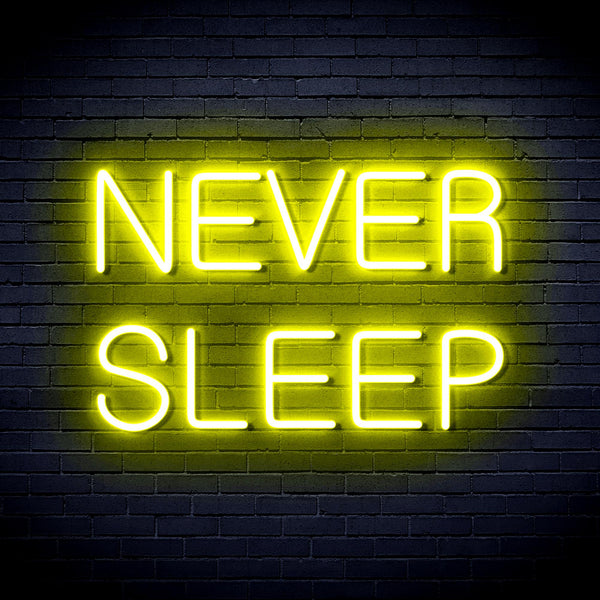 advpro-never-sleep-ultra-bright-led-neon-sign-fnu0306 - Yellow