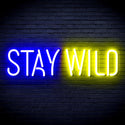 advpro-stay-wild-ultra-bright-led-neon-sign-fnu0307 - Blue & Yellow