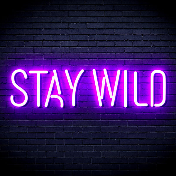advpro-stay-wild-ultra-bright-led-neon-sign-fnu0307 - Purple