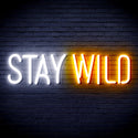 advpro-stay-wild-ultra-bright-led-neon-sign-fnu0307 - White & Golden Yellow