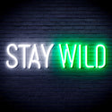 advpro-stay-wild-ultra-bright-led-neon-sign-fnu0307 - White & Green