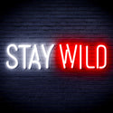 advpro-stay-wild-ultra-bright-led-neon-sign-fnu0307 - White & Red