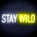 advpro-stay-wild-ultra-bright-led-neon-sign-fnu0307 - White & Yellow