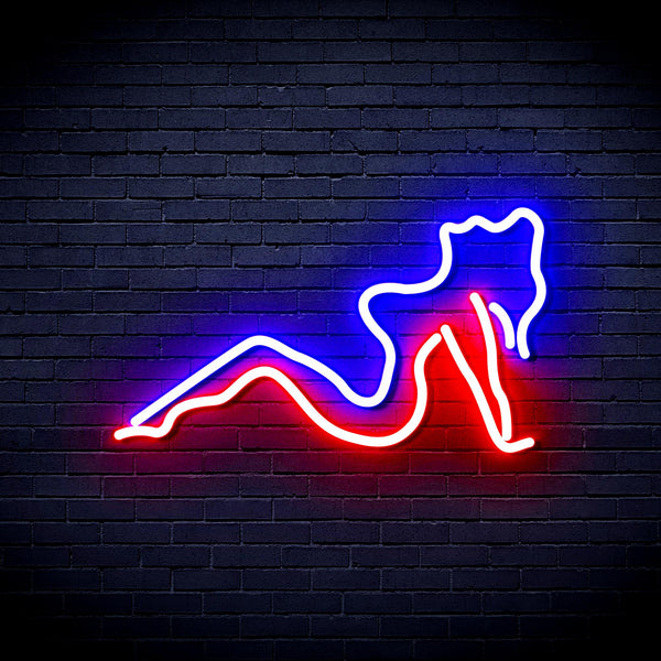 advpro-sexy-lady-ultra-bright-led-neon-sign-fnu0309 - Blue & Red