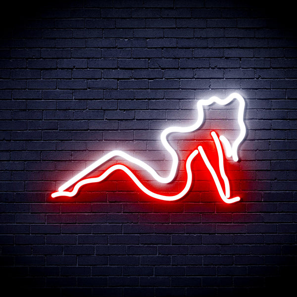 advpro-sexy-lady-ultra-bright-led-neon-sign-fnu0309 - White & Red