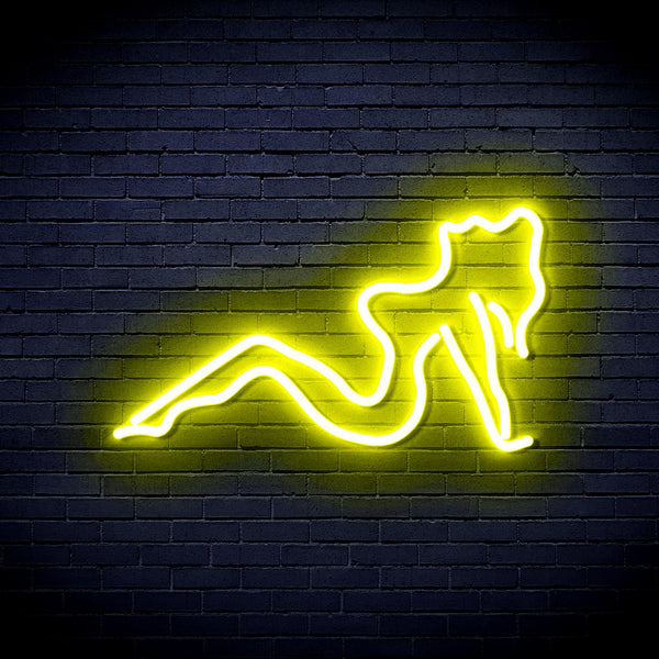 advpro-sexy-lady-ultra-bright-led-neon-sign-fnu0309 - Yellow