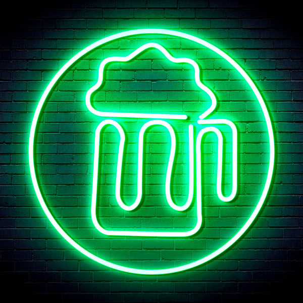 advpro-beer-mug-in-circle-ultra-bright-led-neon-sign-fnu0311 - Green
