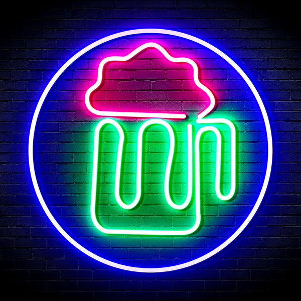 advpro-beer-mug-in-circle-ultra-bright-led-neon-sign-fnu0311 - Multi-Color 7