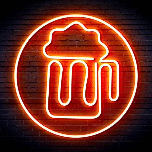 advpro-beer-mug-in-circle-ultra-bright-led-neon-sign-fnu0311 - Orange