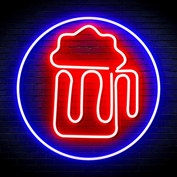 advpro-beer-mug-in-circle-ultra-bright-led-neon-sign-fnu0311 - Red & Blue